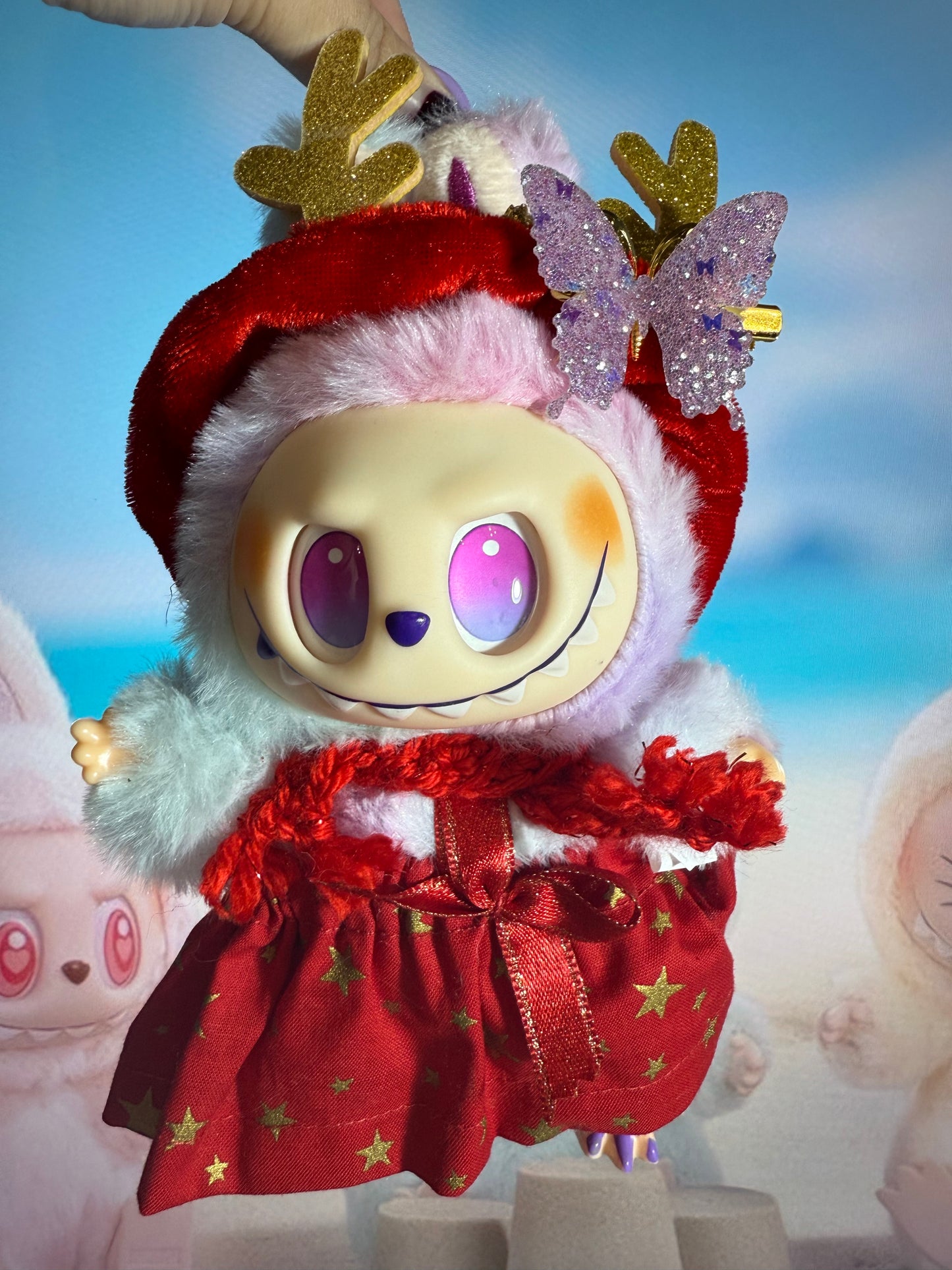 Lafufu “Frosted Reindeer Dream” Plush Charm ❄️🦌💖