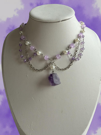 ✨ Althea – Amethyst Moonlight Choker ✨