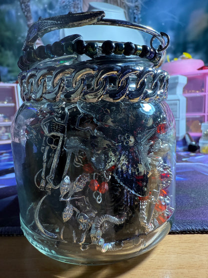 Custom Gothic Themed Mystery Jewerly Jar ⚰️🩸🖤