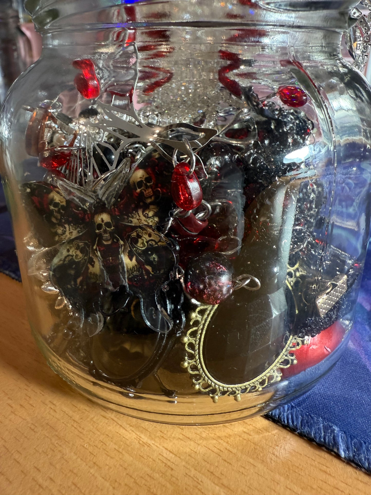 Custom Gothic Themed Mystery Jewerly Jar ⚰️🩸🖤