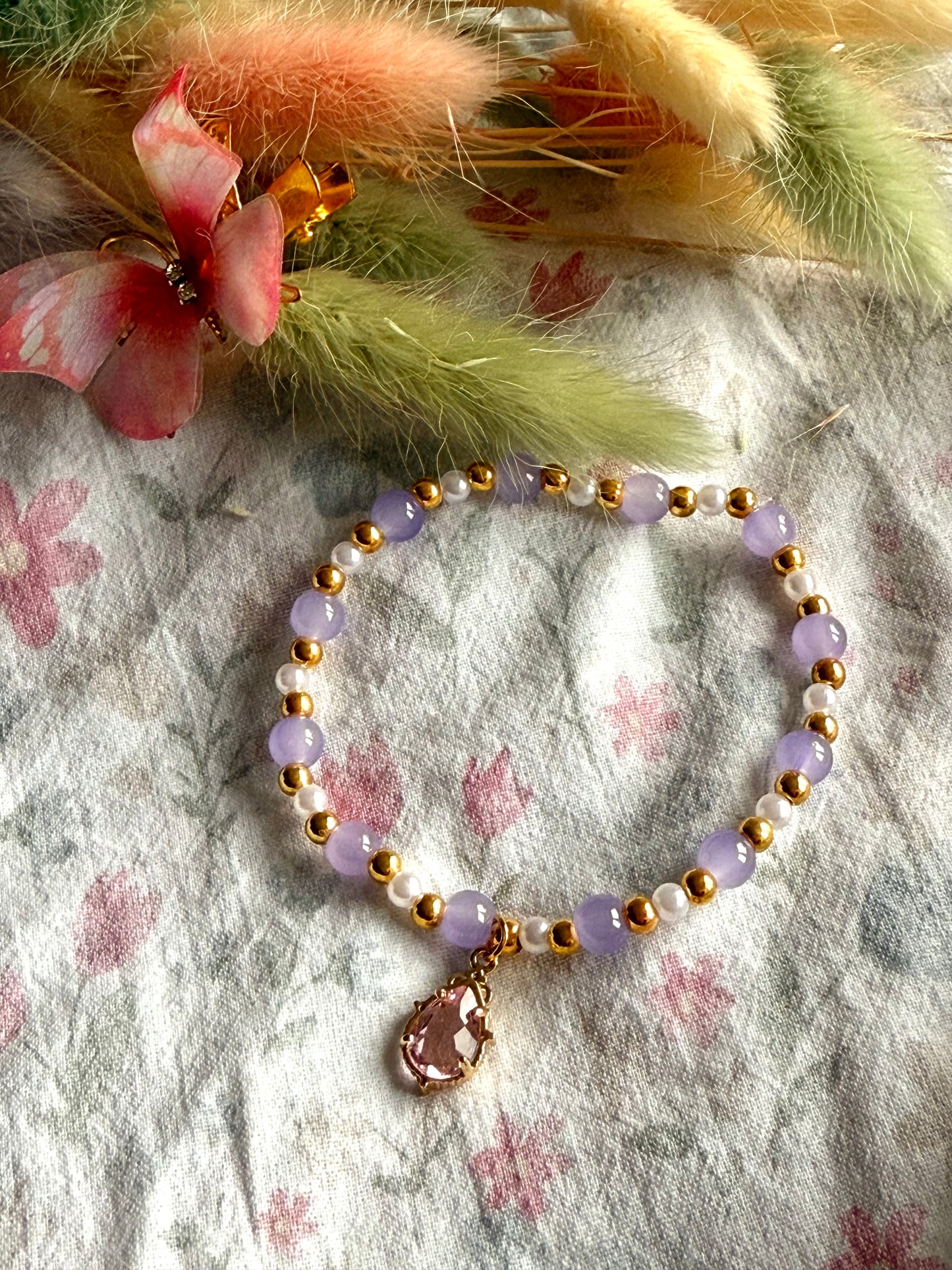 Celestia Lavender Charm Bracelet