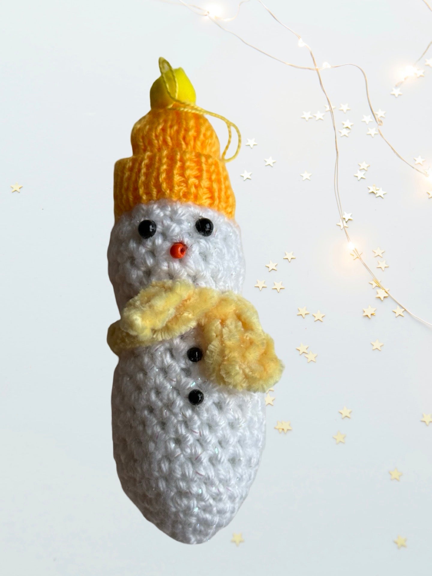 ⛄ Handmade Crochet Snowman Ornament – Winter Christmas Decoration