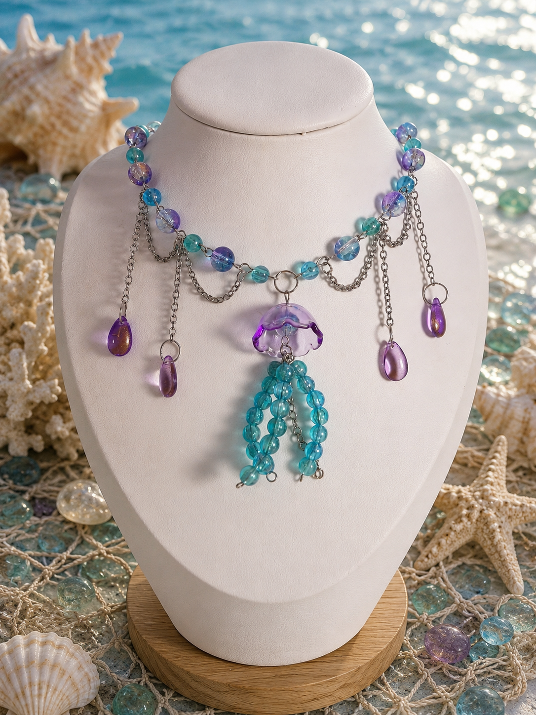 🌊 Mermaid’s Treasure Necklace 🌊
Made to order