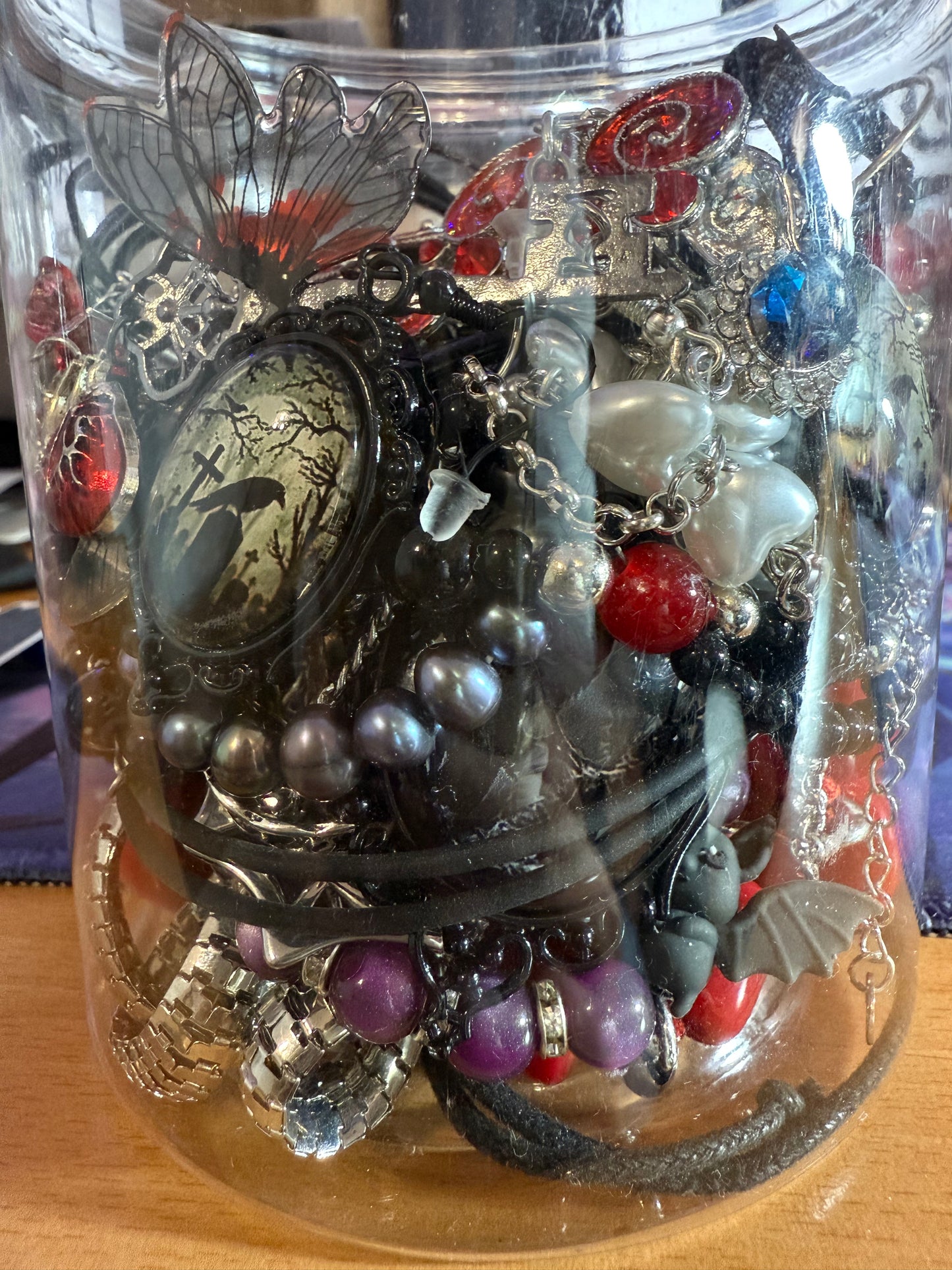 Custom Gothic Themed Mystery Jewerly Jar ⚰️🩸🖤