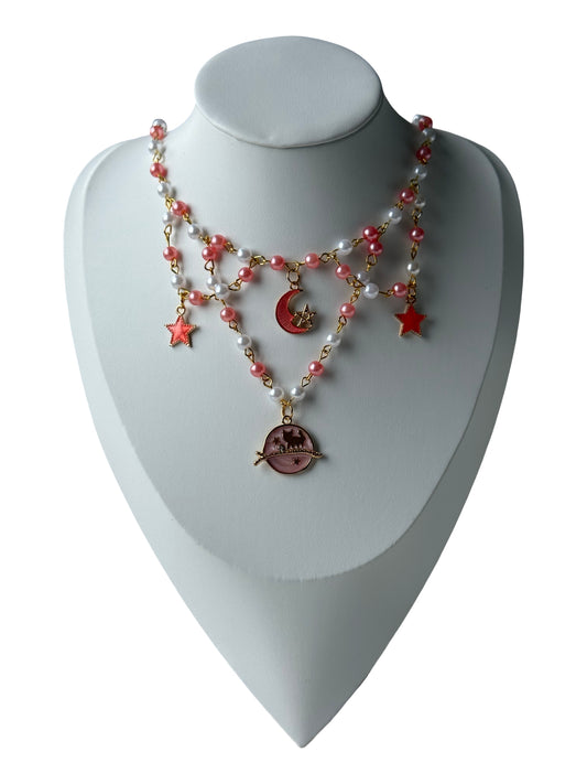 Lunaria – Celestial Star & Moon Beaded Necklace