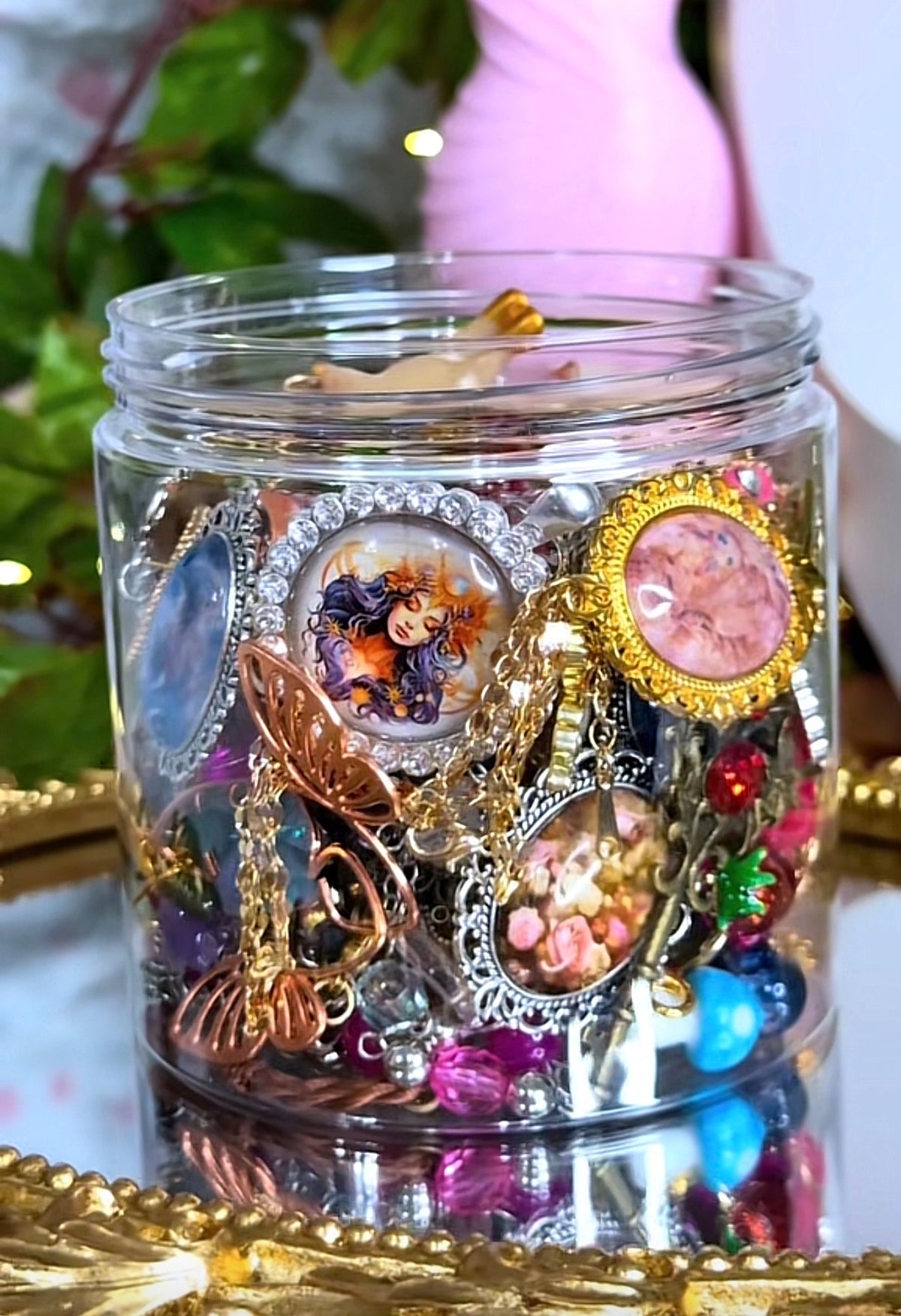 ✨ Whimsical Mystery Jewelry Jar – Handmade & Curated Enchanted Jewelry Collection