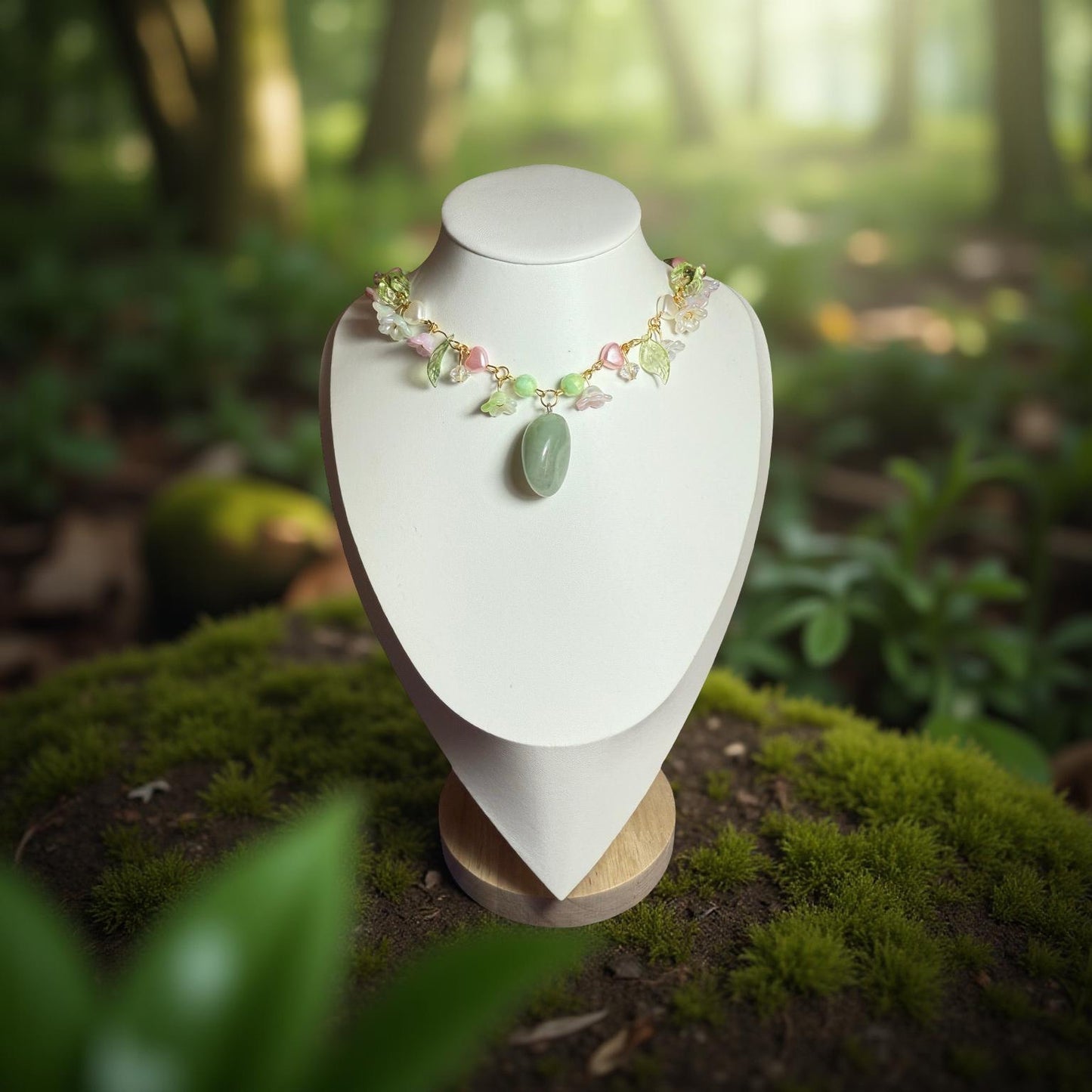 Sylvara Dewdrop – Fairy Garden Necklace