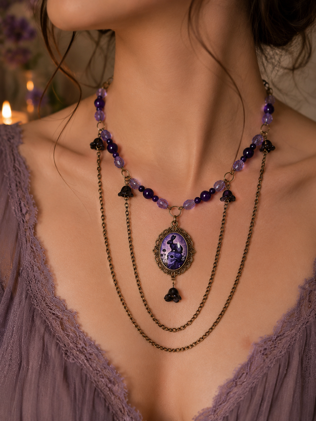 🖤🌙 Ravenna Nightshade Necklace 🌙🖤 Made to order