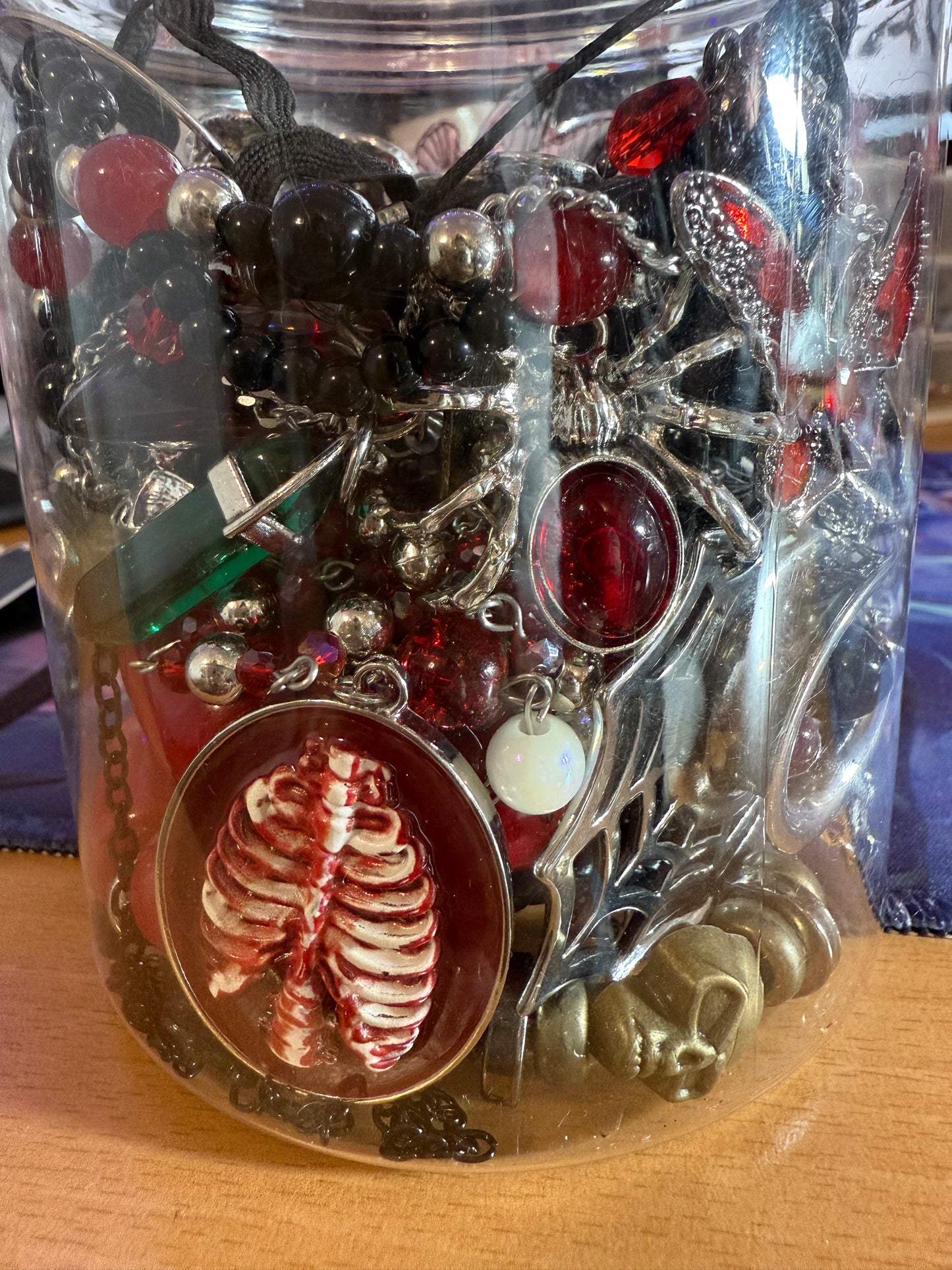 Custom Gothic Themed Mystery Jewerly Jar ⚰️🩸🖤