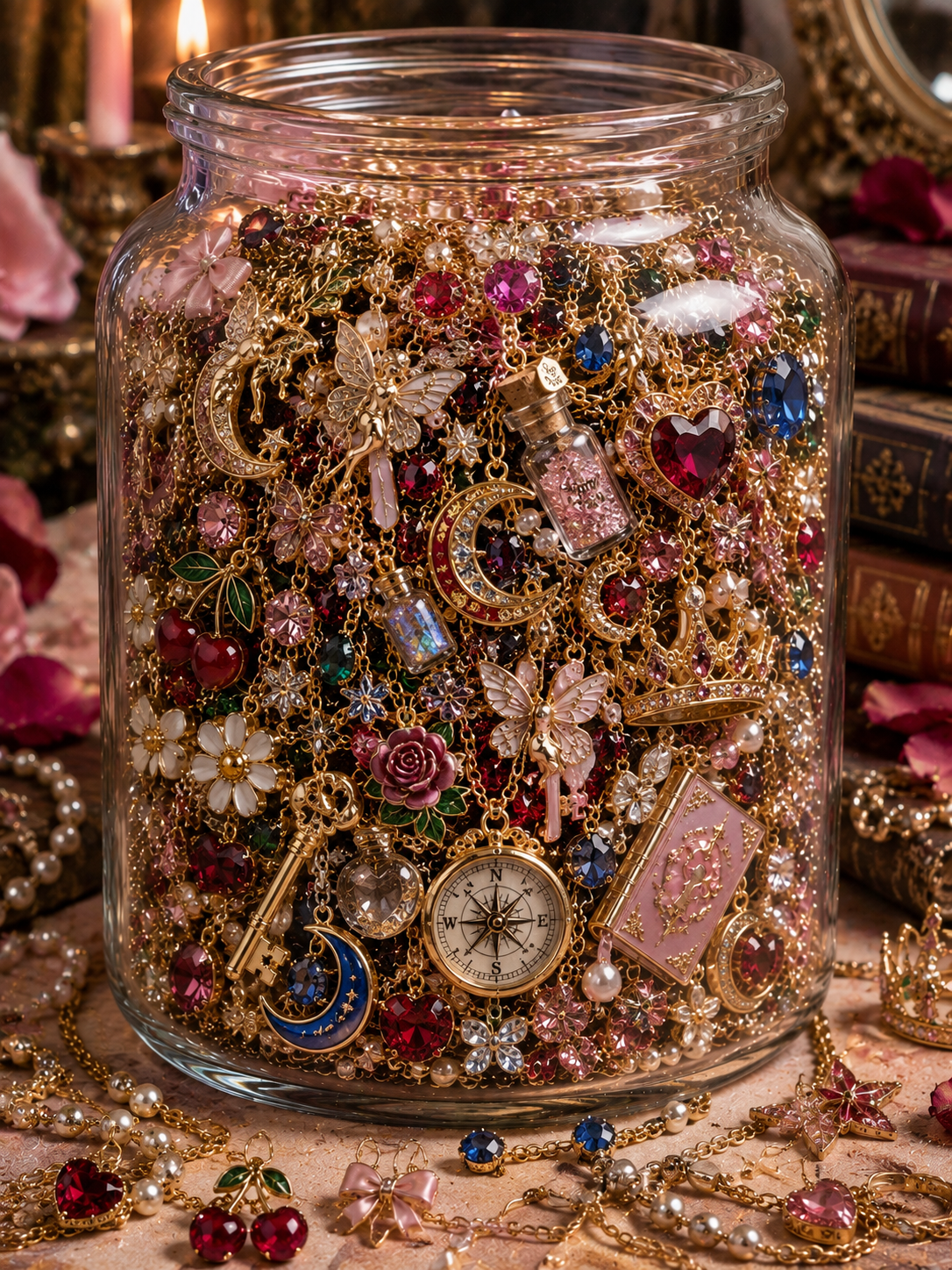 ✨ Whimsical Mystery Jewelry Jar – Handmade & Curated Enchanted Jewelry Collection