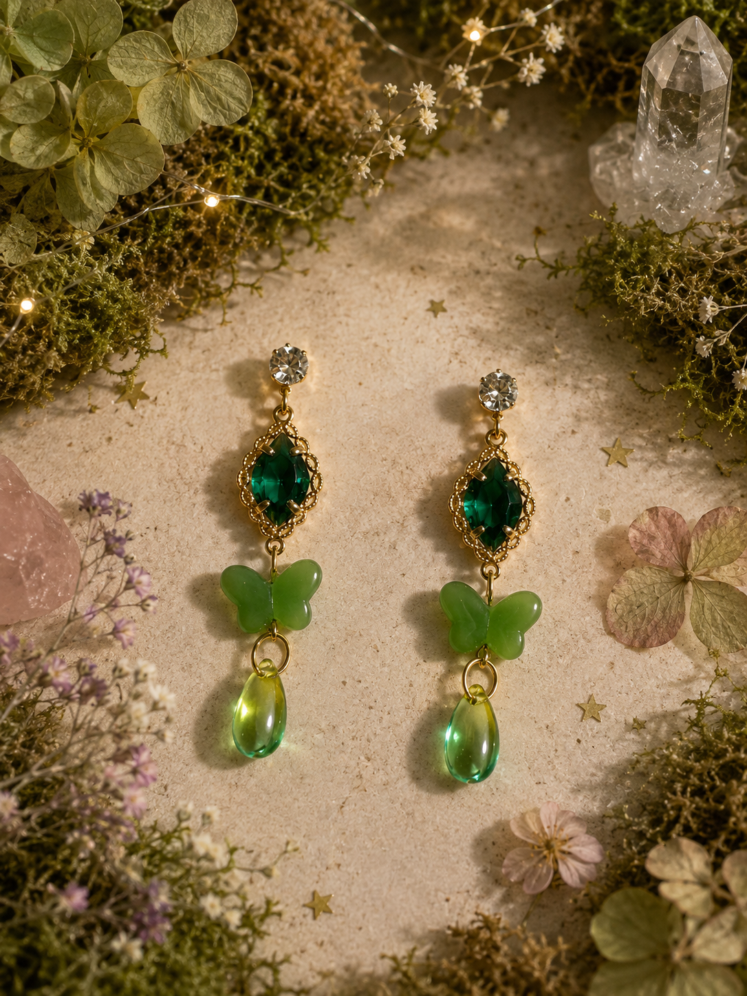 💚 Emerald Fae Earrings