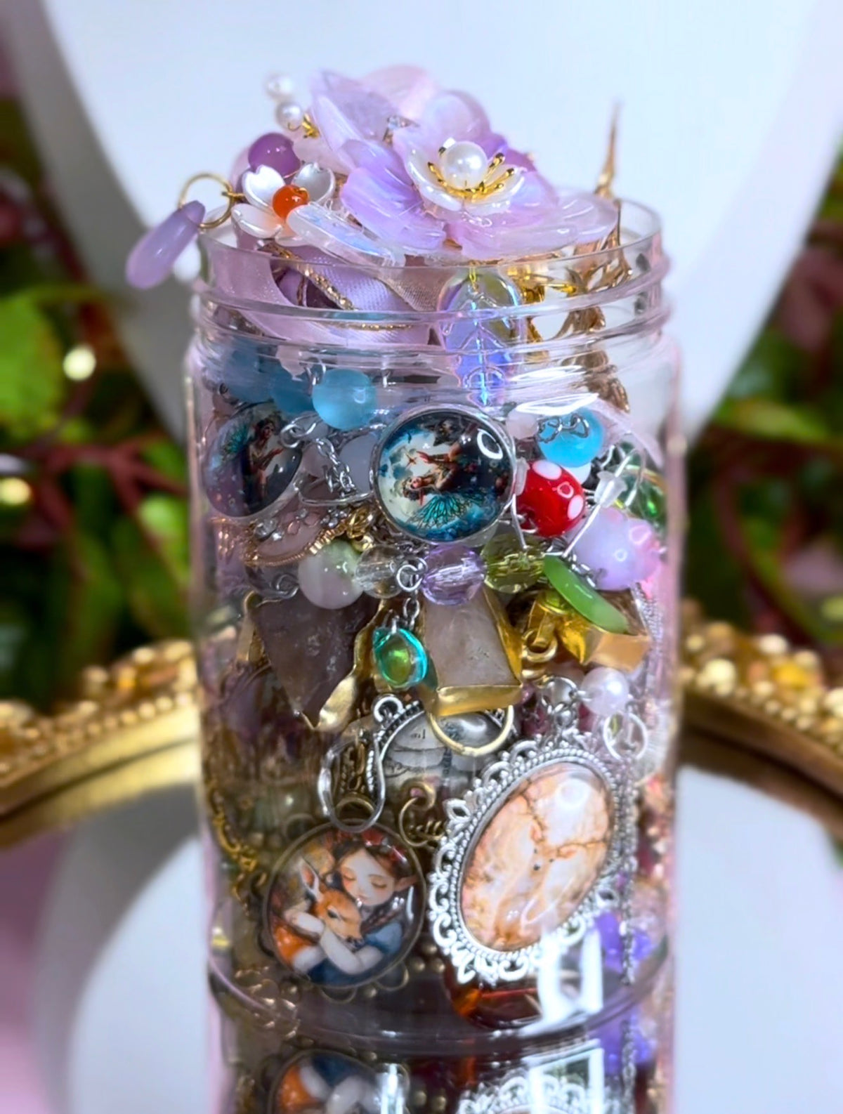 🧚 Fairycore Jewelry Jar – Handmade & Curated Enchanted Forest Aesthetic 🩷🦄🧚🏻‍♀️