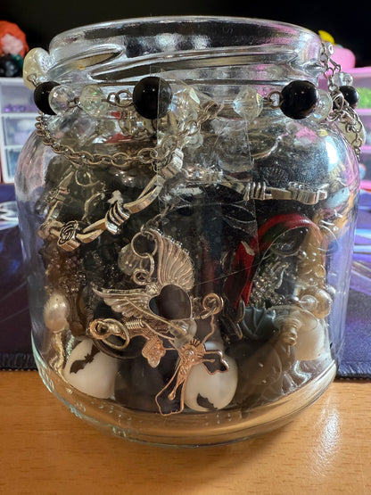 Custom Gothic Themed Mystery Jewerly Jar ⚰️🩸🖤