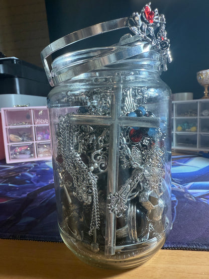 Custom Gothic Themed Mystery Jewerly Jar ⚰️🩸🖤