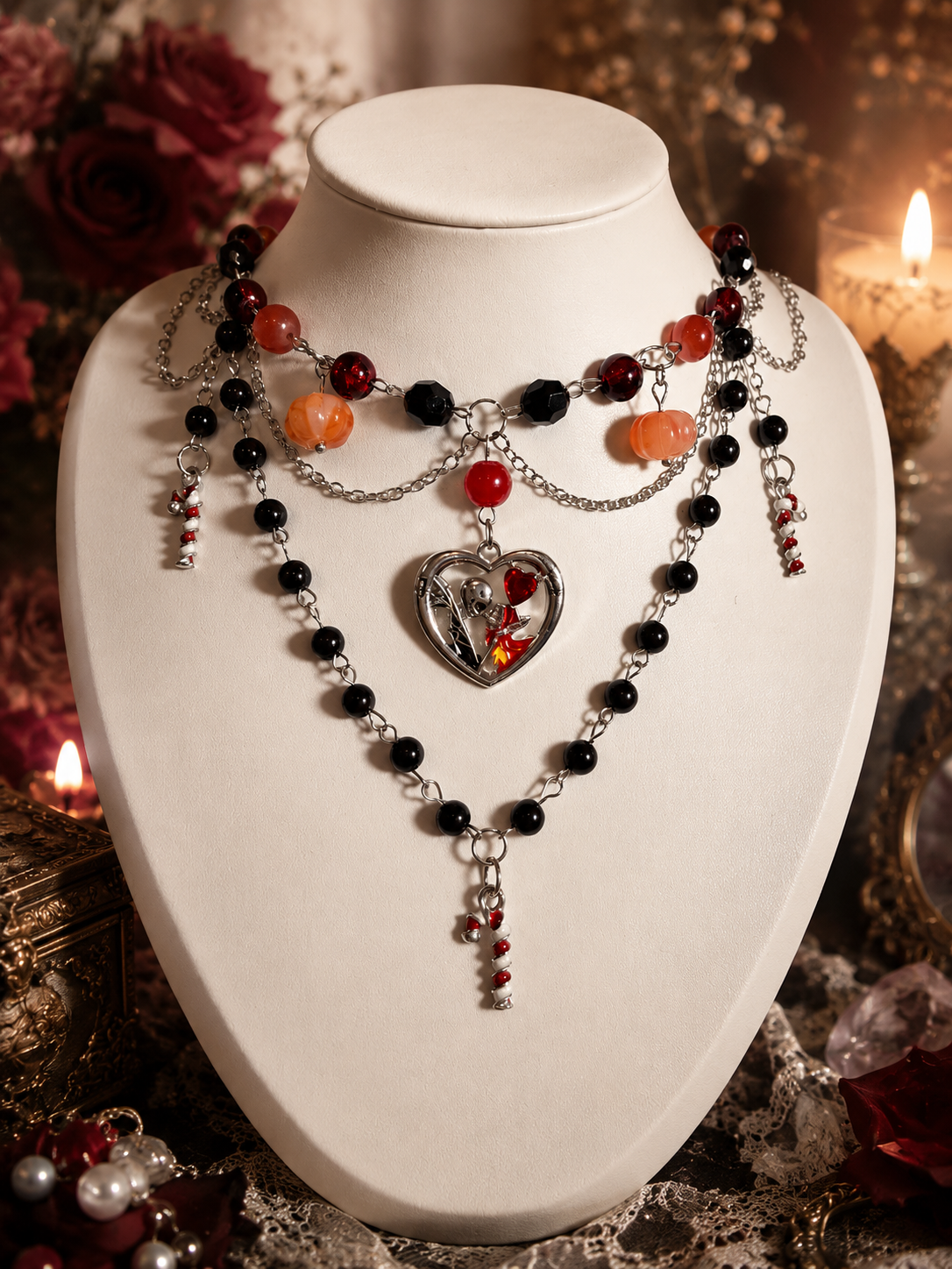 Midnight Before Christmas Necklace 🎃🎄 Made to order