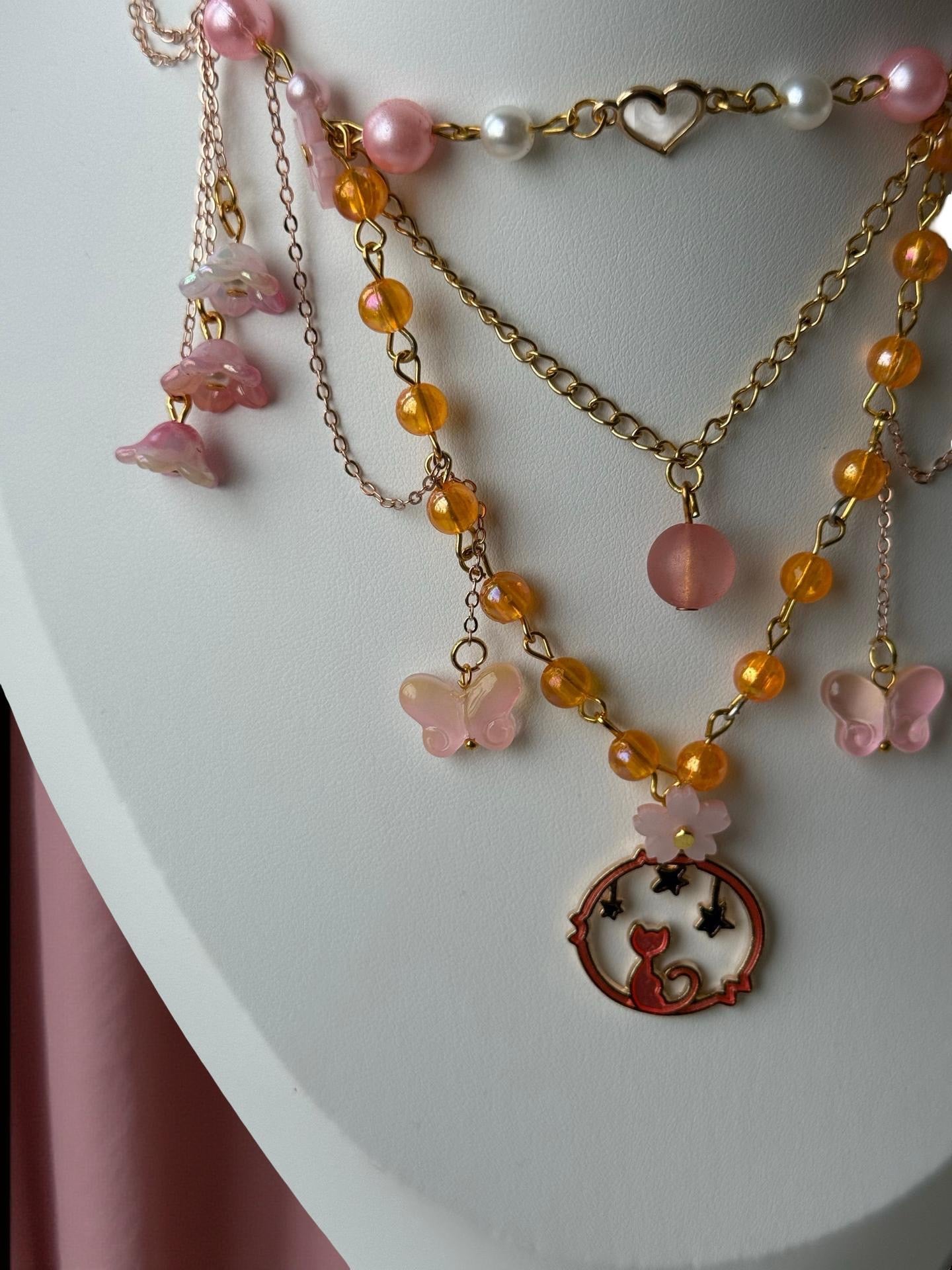 Aurelia – Moon Cat Fairycore Necklace