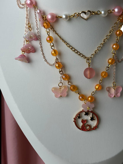 Aurelia – Moon Cat Fairycore Necklace