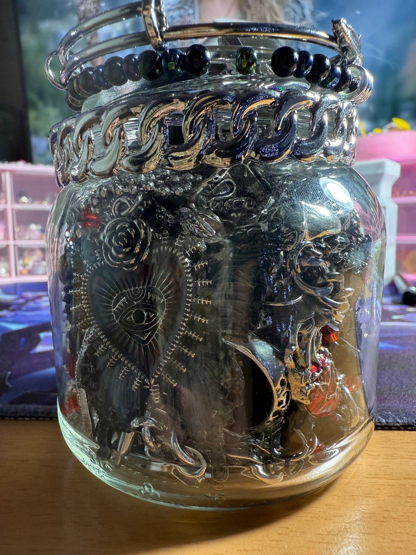 Custom Gothic Themed Mystery Jewerly Jar ⚰️🩸🖤