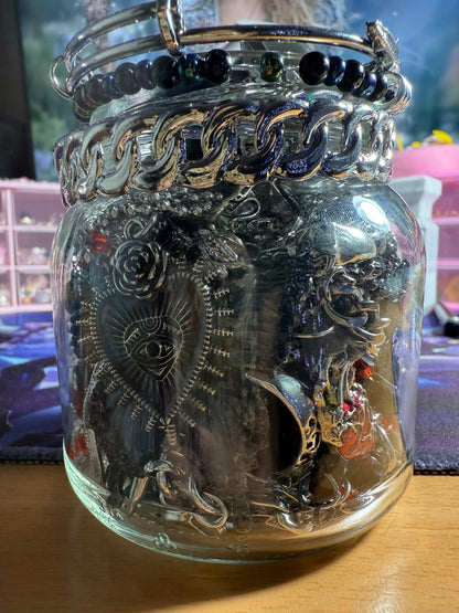 Custom Gothic Themed Mystery Jewerly Jar ⚰️🩸🖤