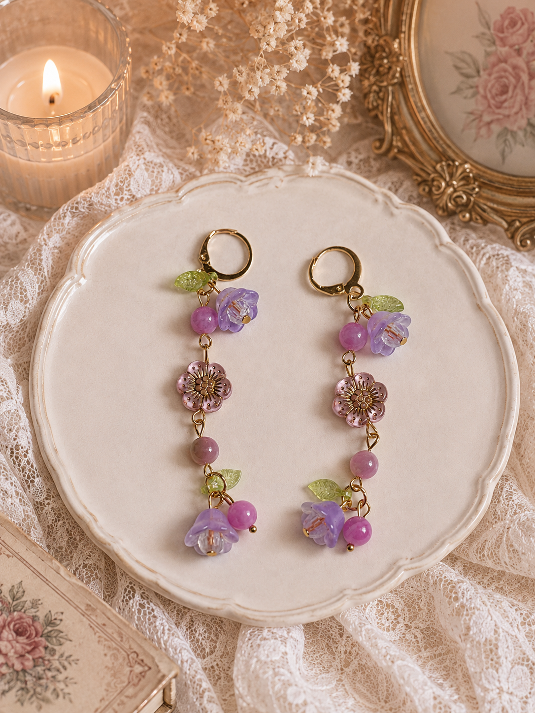 ✨ Lavender Blossom Earrings ✨ Made to order