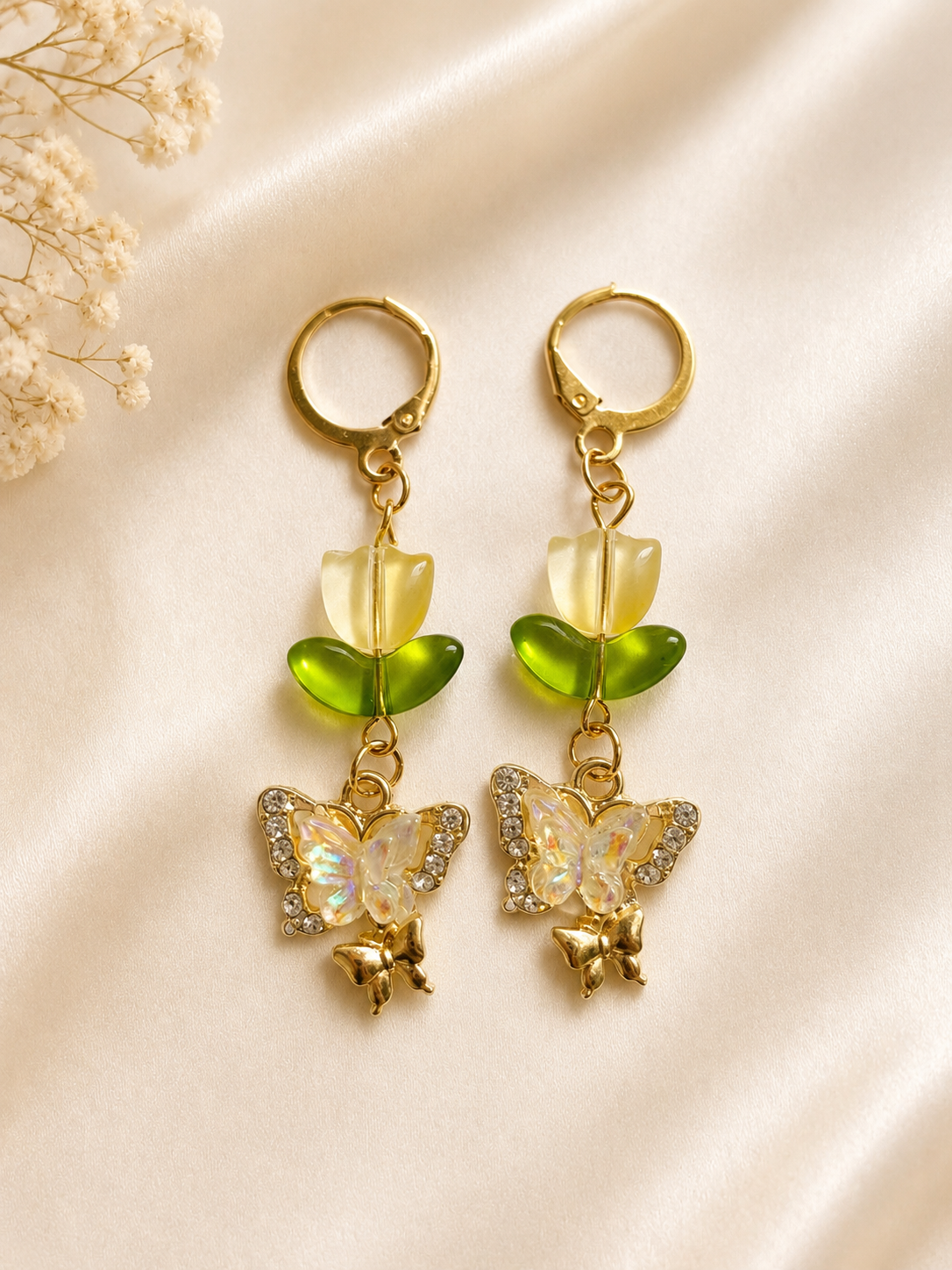 Camellia Wings Earrings 🌼 Made to order