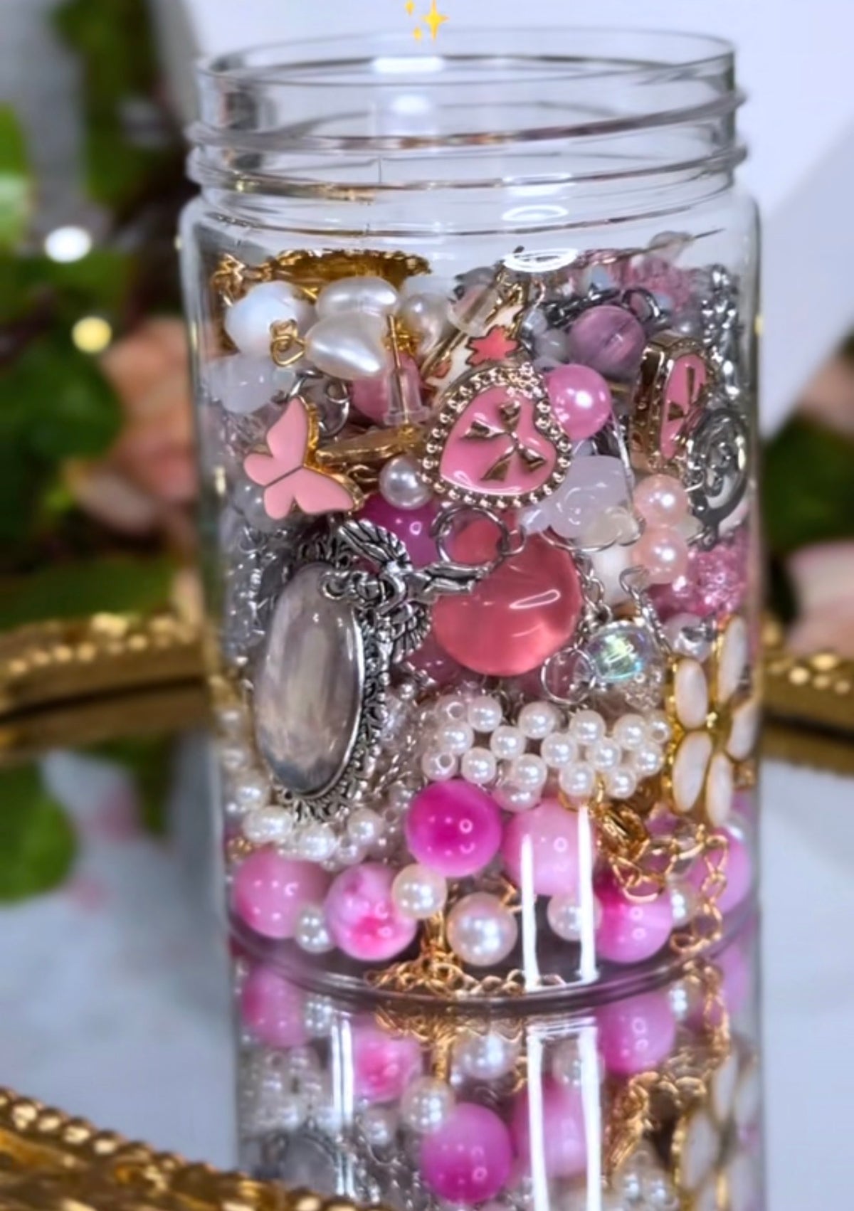 ☁️ Dreamy Angelcore Mystery Jewelry Jar – Handmade & Curated Ethereal Jewelry Collection ✨