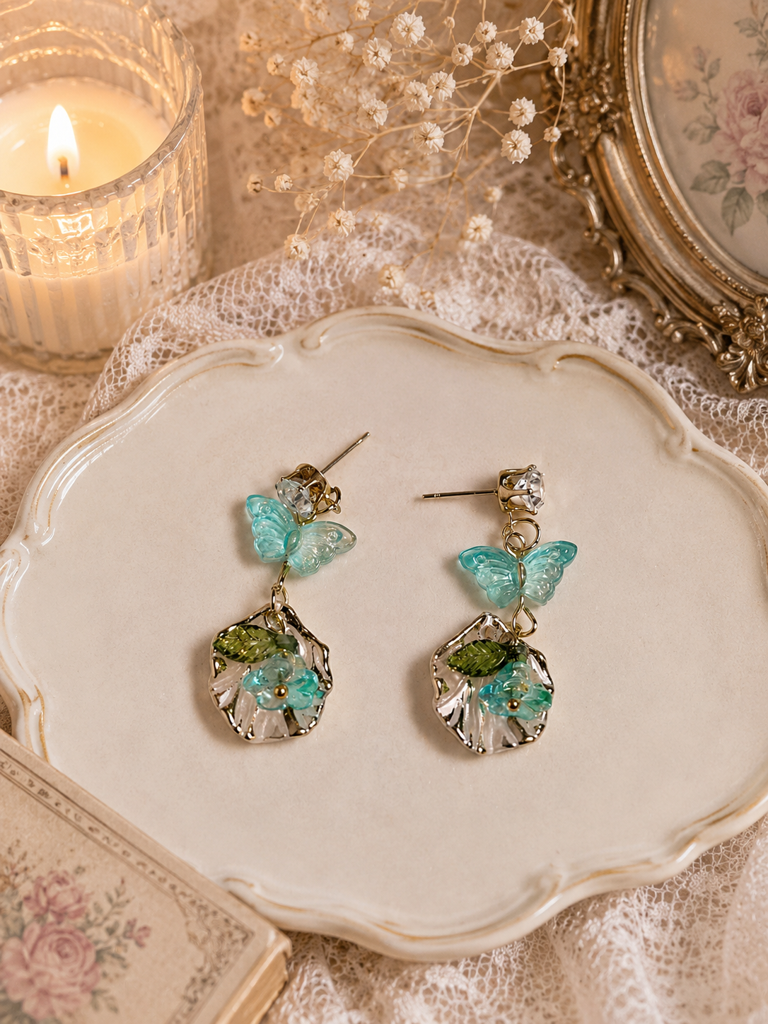 ✨ Aeloria Butterfly Bloom Earrings ✨ Made to order