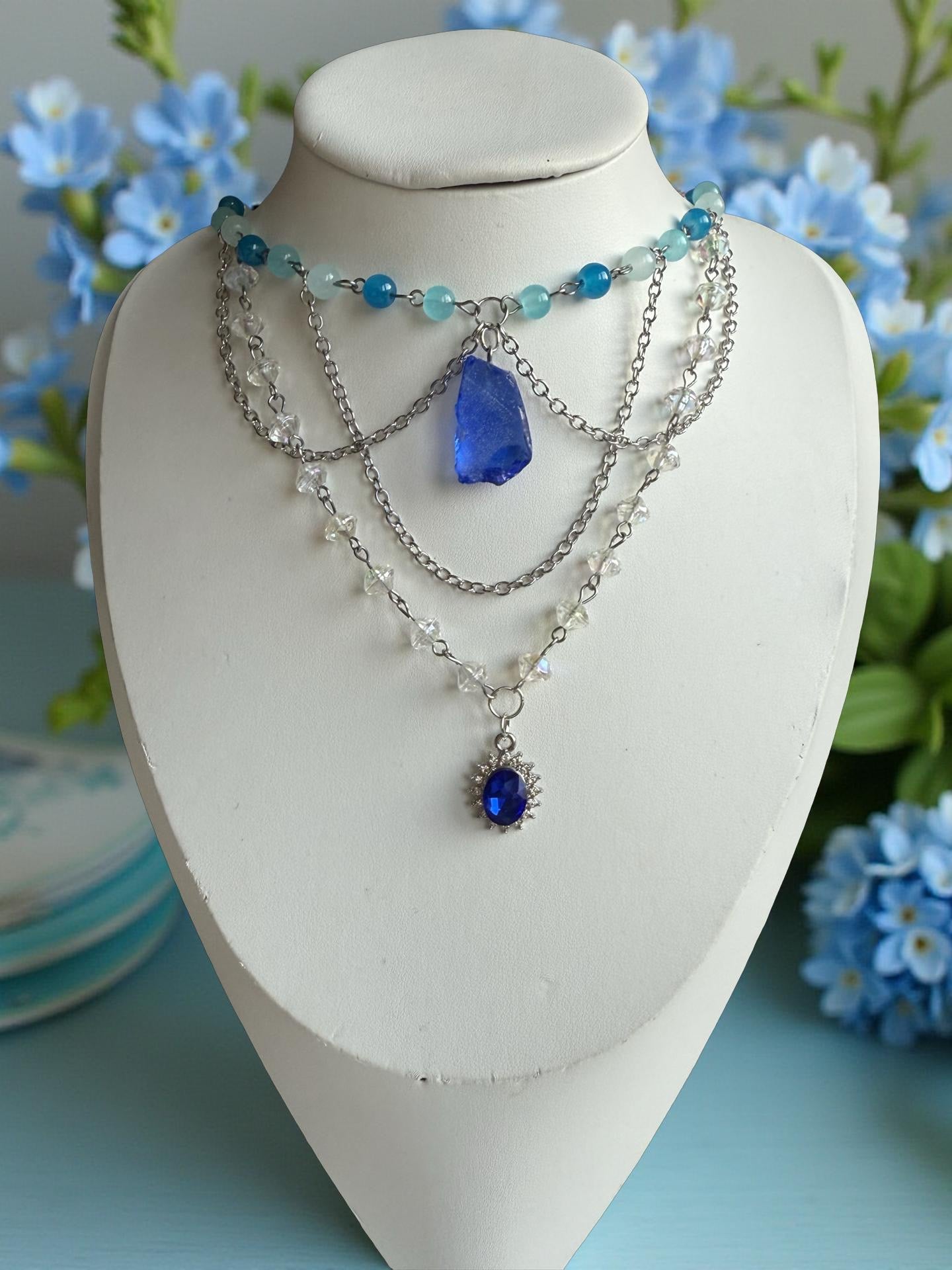 Apoloniya Necklace ✧ Celestial Blue Elegance