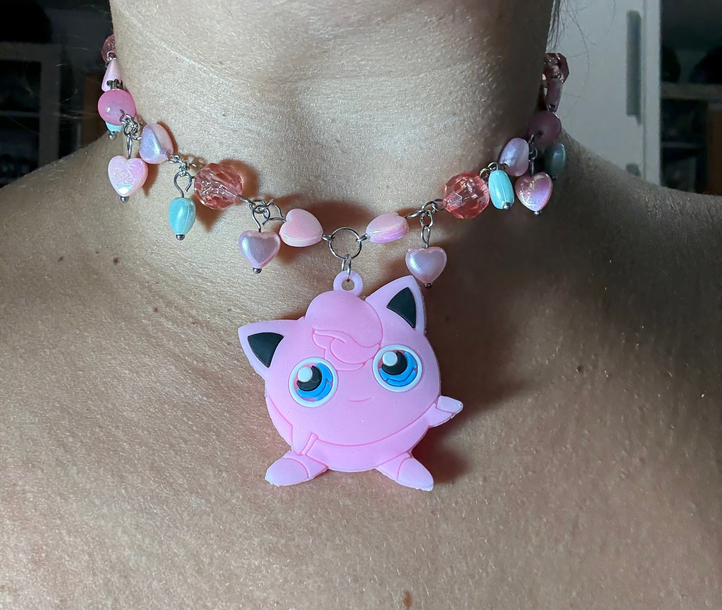 ✨ Jigglypuff Heartbeat – Kawaii Necklace