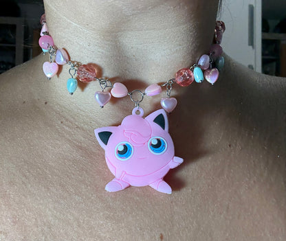 ✨ Jigglypuff Heartbeat – Kawaii Necklace