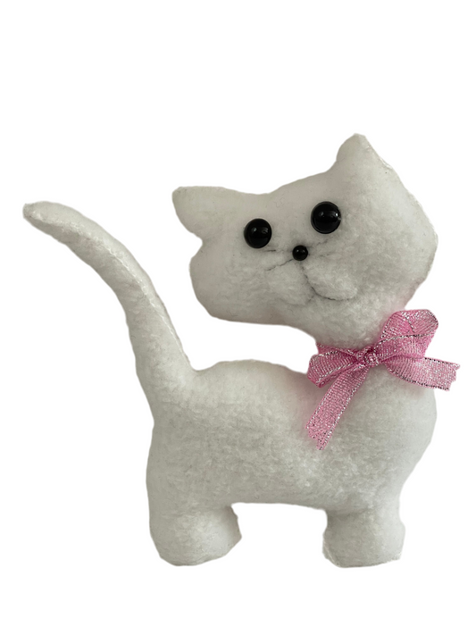 Snowy the Plush Kitty – Soft, Handmade Cuddly Toy