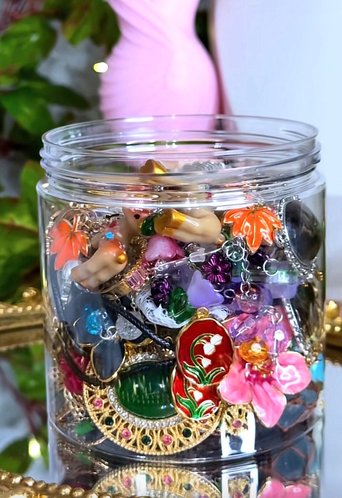 ✨ Whimsical Mystery Jewelry Jar – Handmade & Curated Enchanted Jewelry Collection