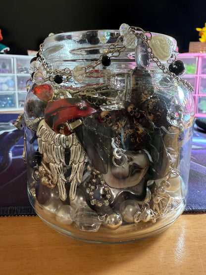 Custom Gothic Themed Mystery Jewerly Jar ⚰️🩸🖤