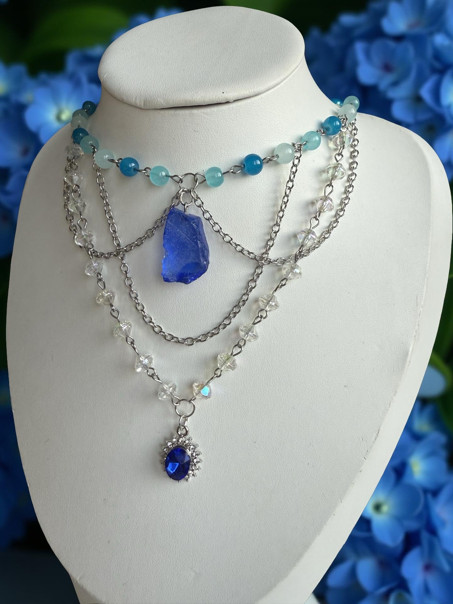 Apoloniya Necklace ✧ Celestial Blue Elegance