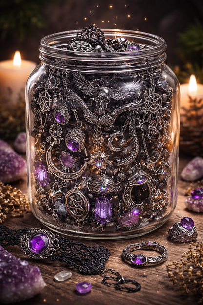 🕯️ Custom Witchy Mystery Jewelry Jar ✨