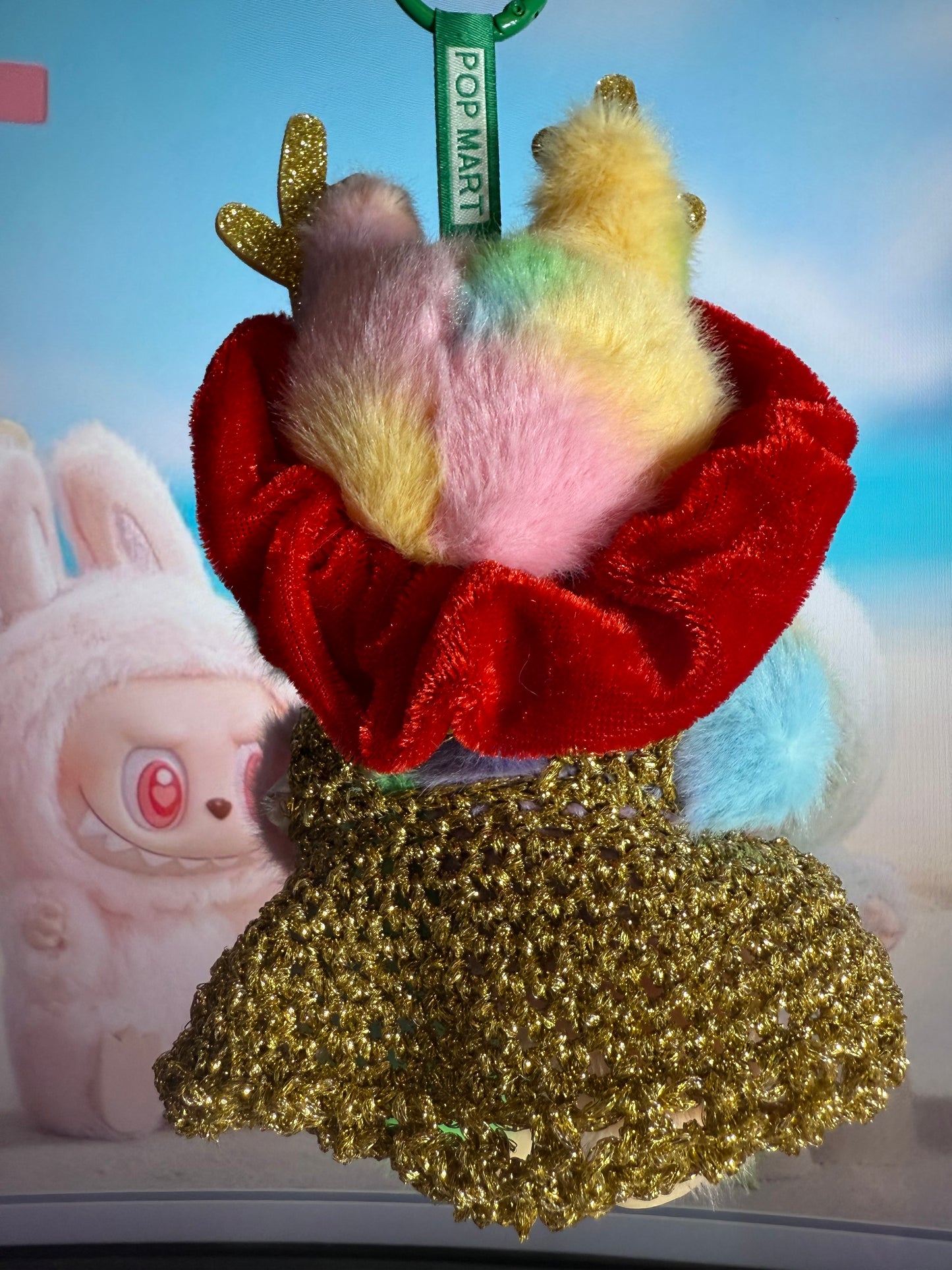 Lafufu “Golden Reindeer Dream” Plush Charm 🦌💫