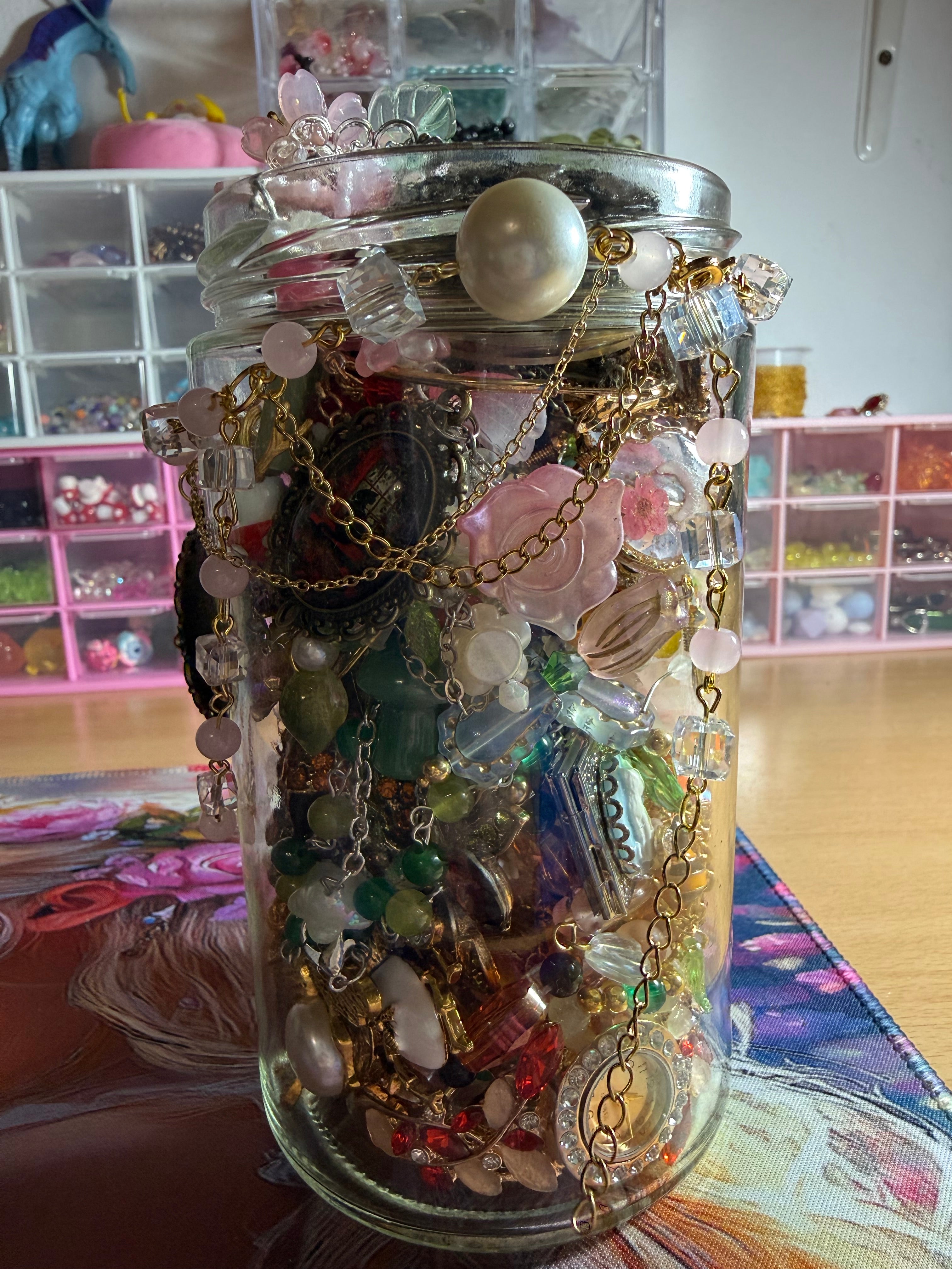 Cottagecore Mystery Jewelry Jar 🦌🐿️🌿🌺