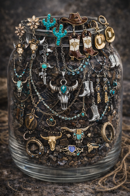 🤎 Custom Western Mystery Jewelry Jar – Wild West Edition