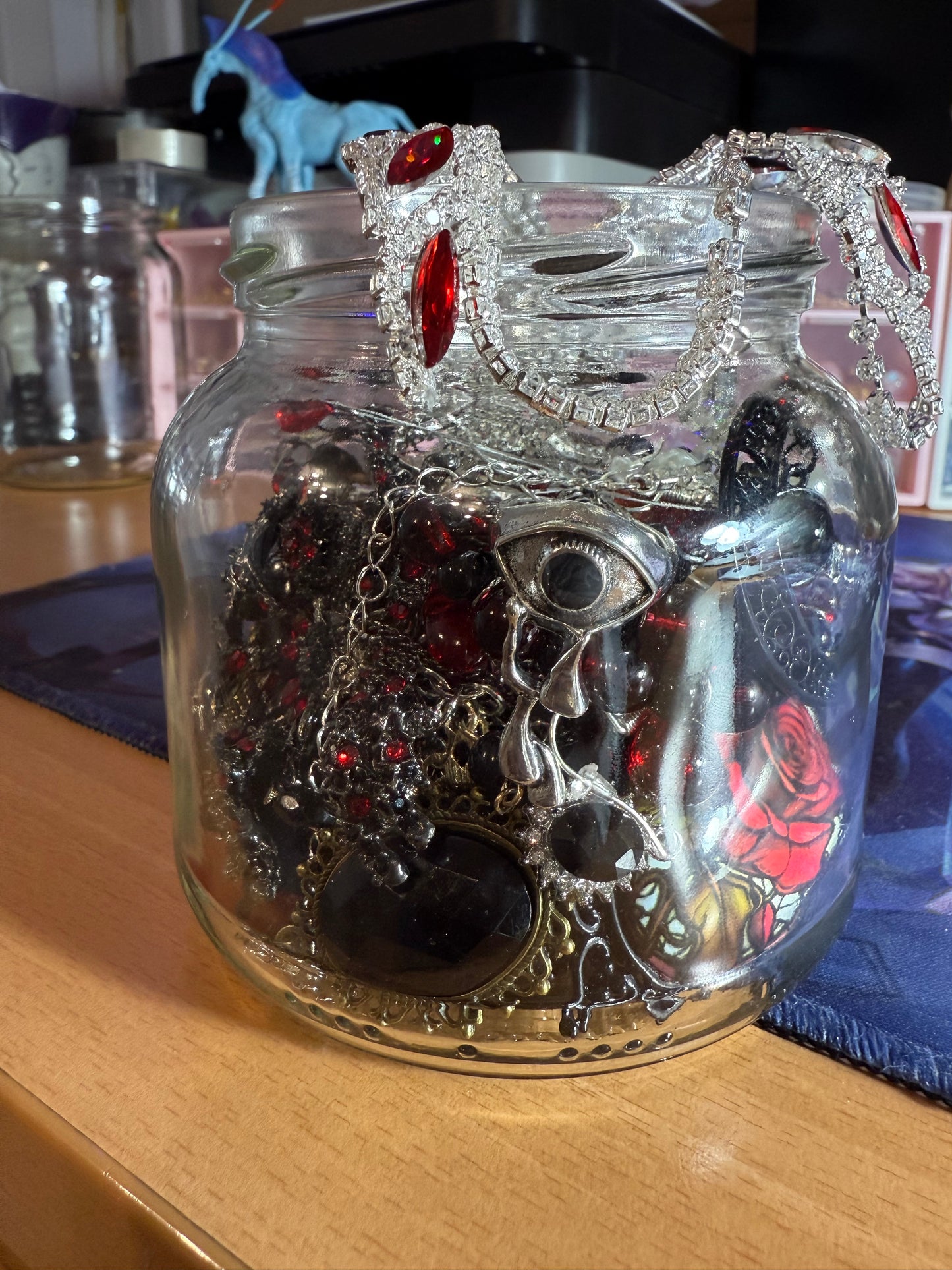 Custom Gothic Themed Mystery Jewerly Jar ⚰️🩸🖤