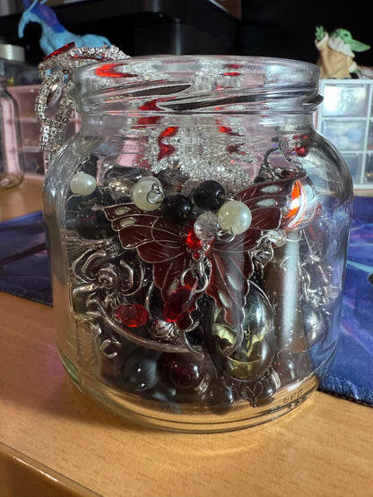 Custom Gothic Themed Mystery Jewerly Jar ⚰️🩸🖤