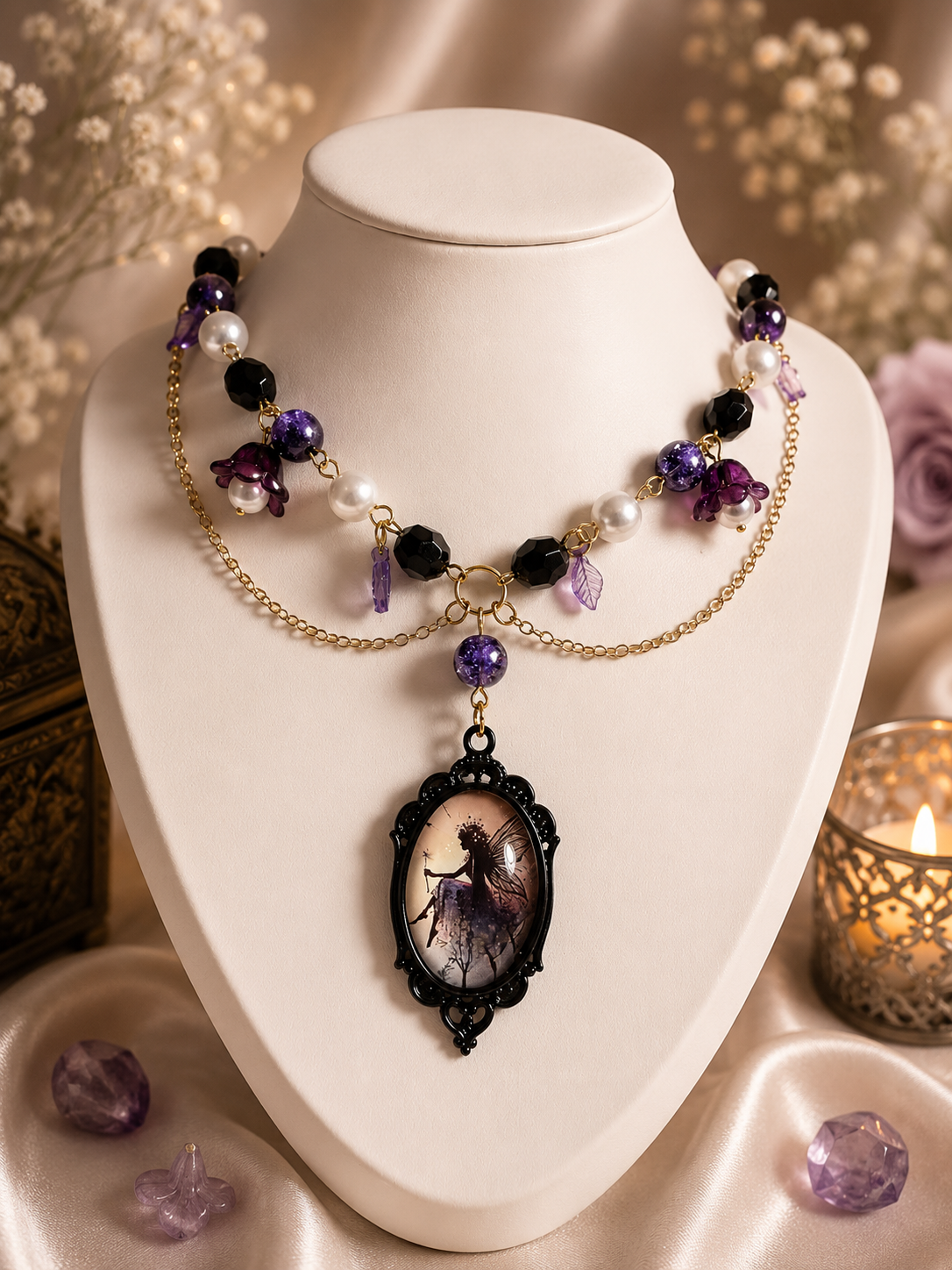 Velora Nightshade Necklace 🧚🏻‍♀️🪻 Made to order