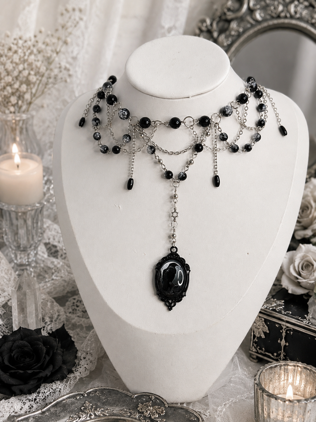 🖤 Veil of the Raven Necklace 🖤
