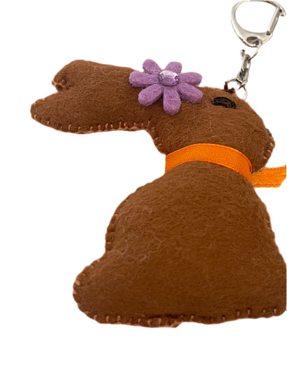 Hoppy Bunny Keychain – Handmade Soft Bunny Charm