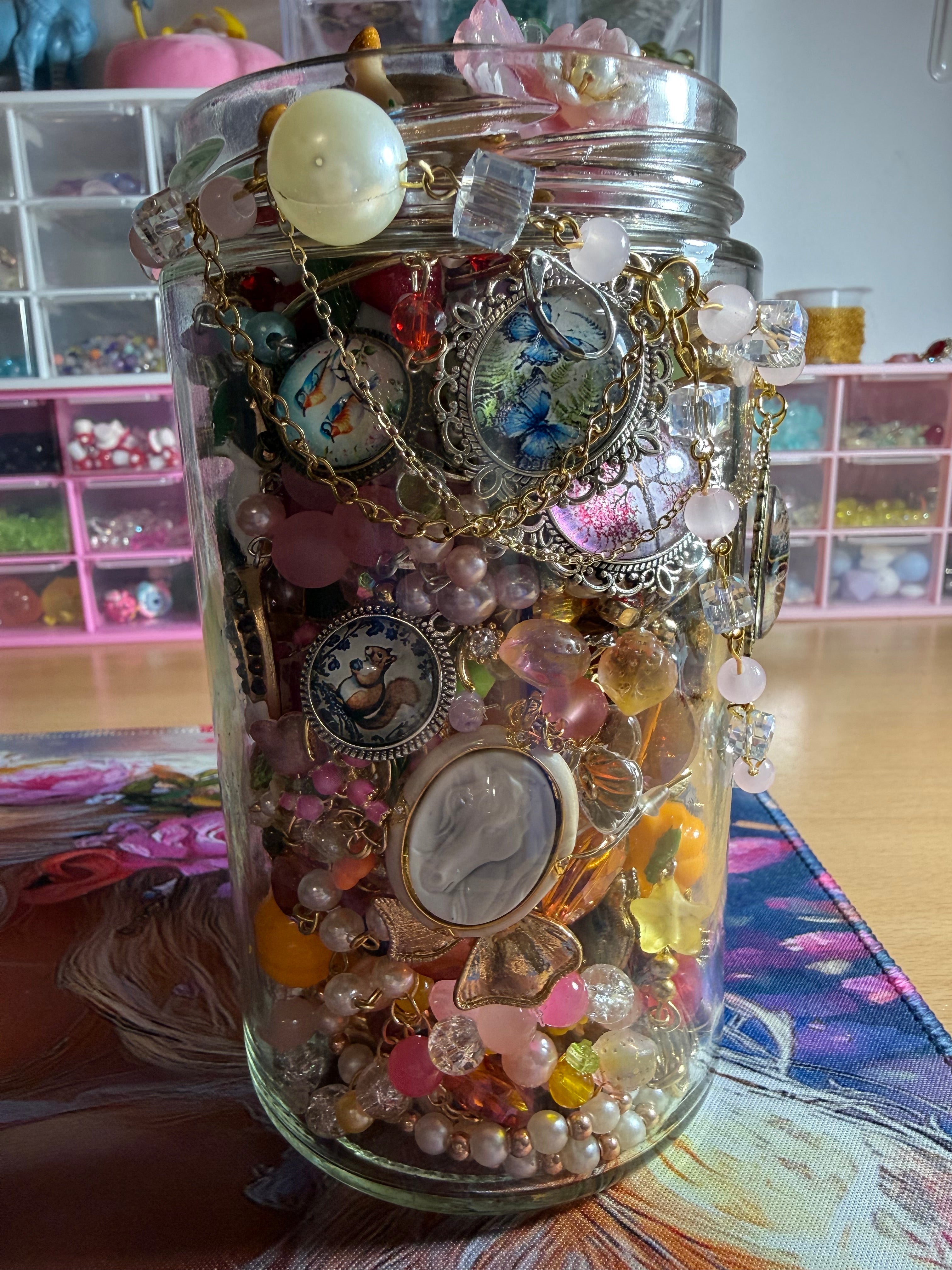 Cottagecore Mystery Jewelry Jar 🦌🐿️🌿🌺