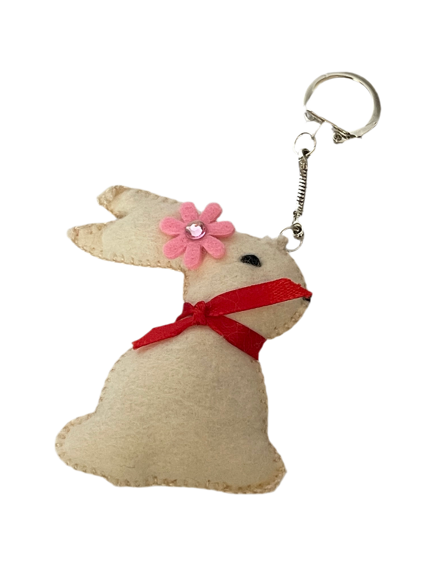 Hoppy Bunny Keychain – Handmade Soft Bunny Charm