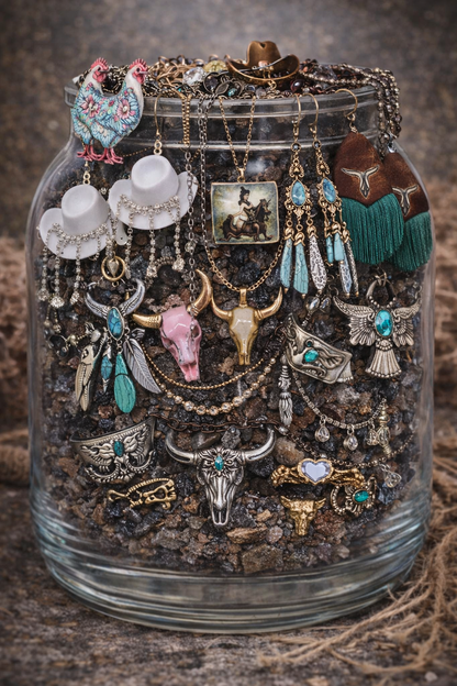 🤎 Custom Western Mystery Jewelry Jar – Wild West Edition