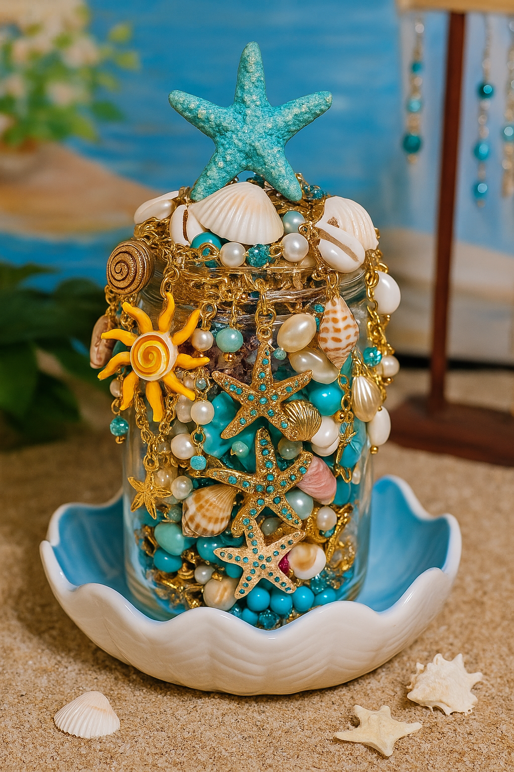 🧜🏽‍♀️🌊 Mermaid Treasure Jewelry Jar – Handmade & Curated Ocean Aesthetic