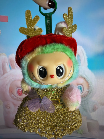 Lafufu “Golden Reindeer Dream” Plush Charm 🦌💫