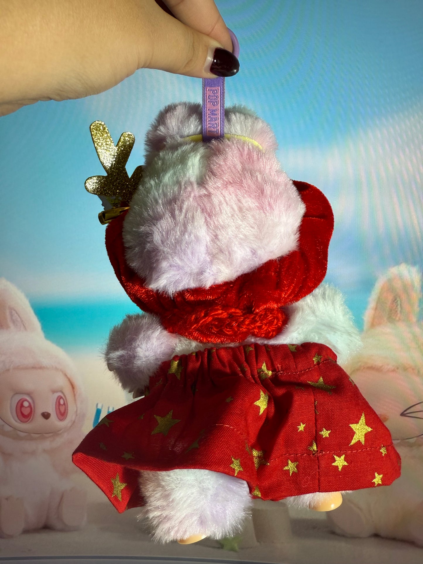 Lafufu “Frosted Reindeer Dream” Plush Charm ❄️🦌💖