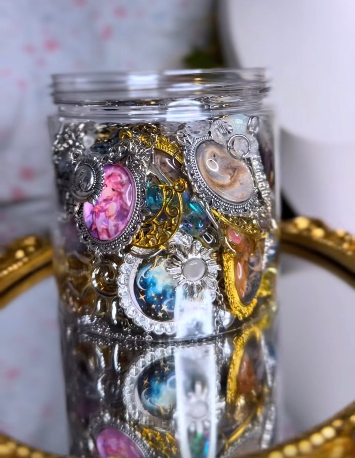 ✨ Celestial Goddess Jewelry Jar – Handmade & Curated Cosmic Collection 🌙⭐